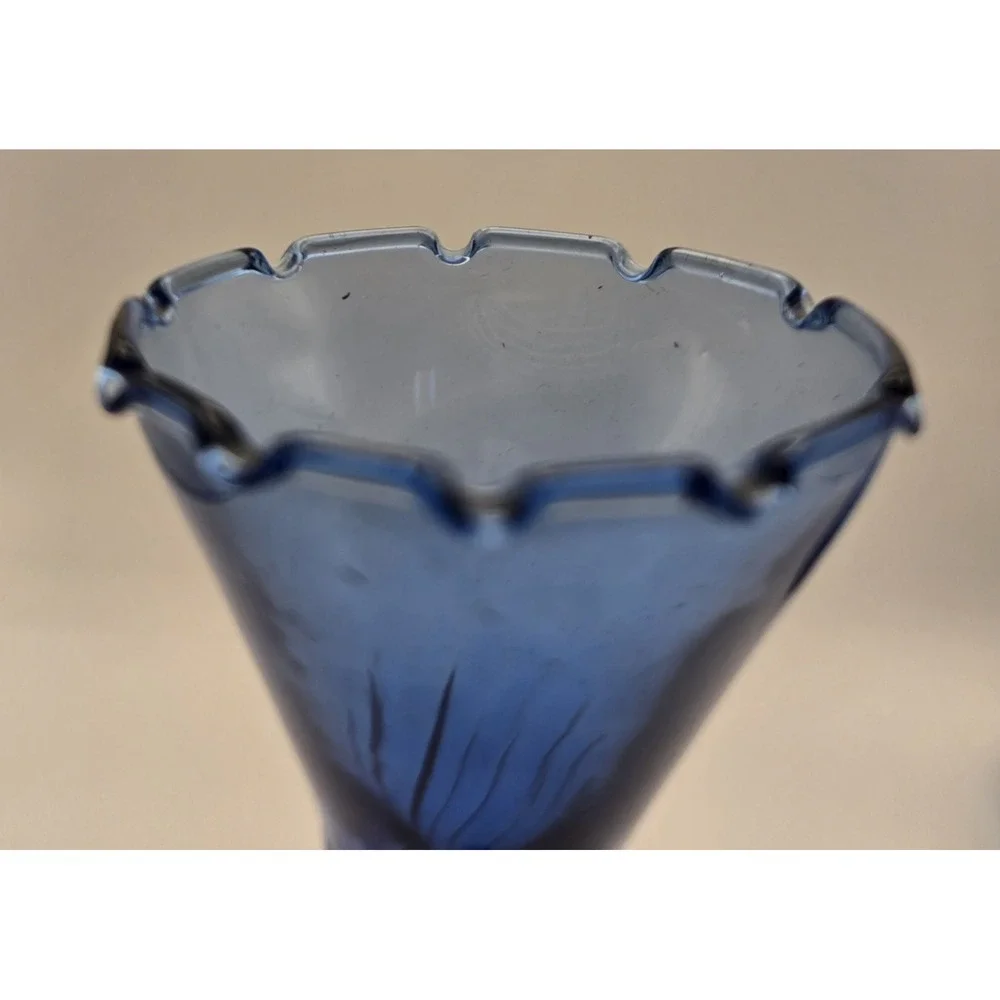 Vintage Bud Vases Cobalt Blue Hand Blown 2 Styles Approx. 8.5